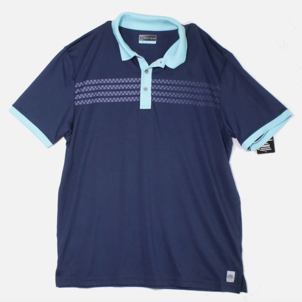 PGA Eco dress blue golf shirt